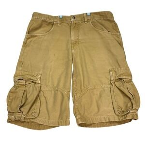 The North Face Cargo Shorts‎ Mens 36 Tan Mustard Utility Flat Front Flap Pocket